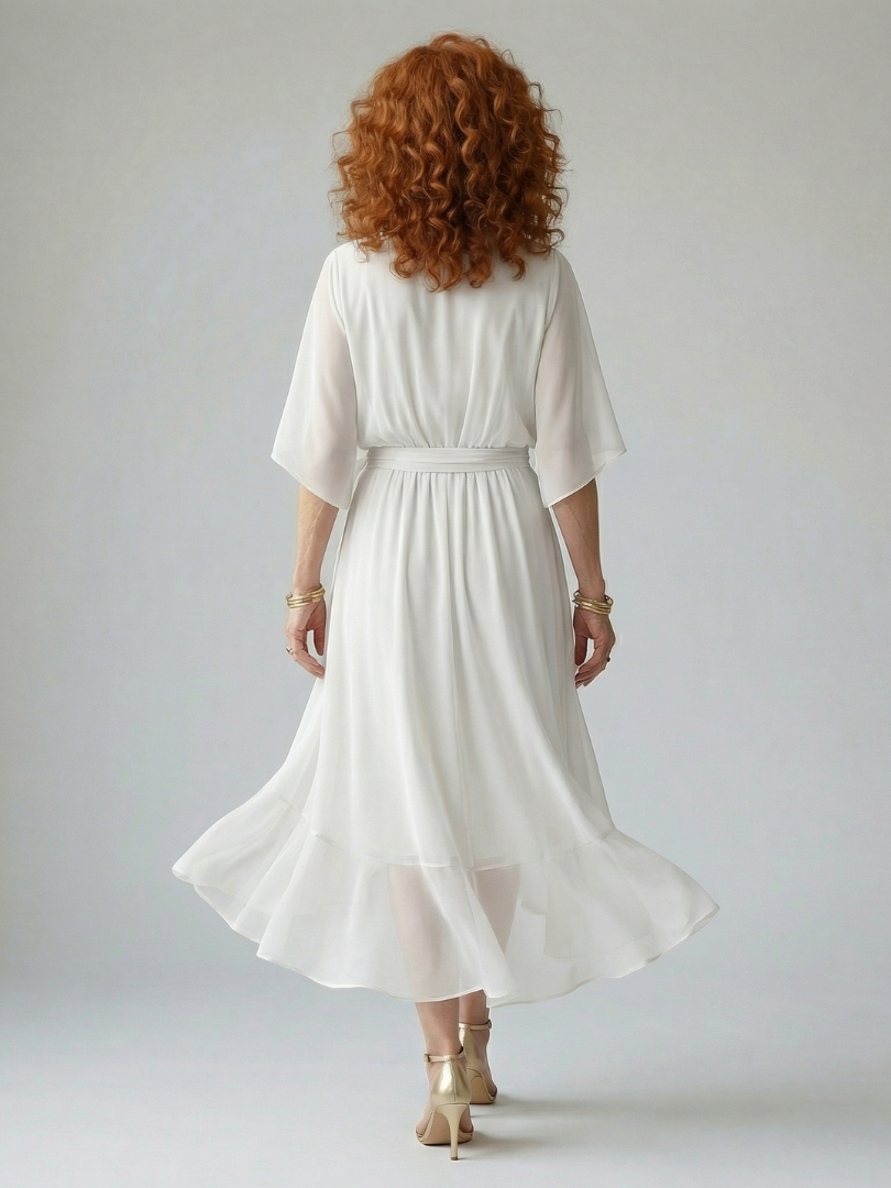 Yolaine | Robe Midi Drapée