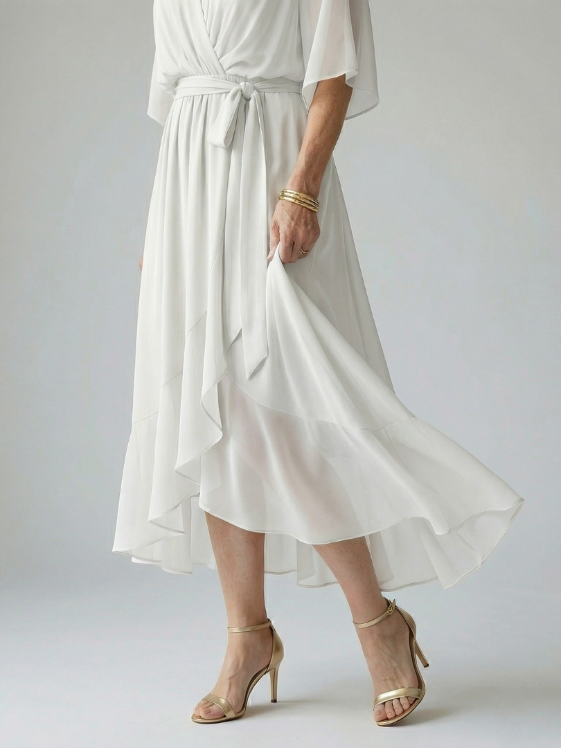 Yolaine | Robe Midi Drapée