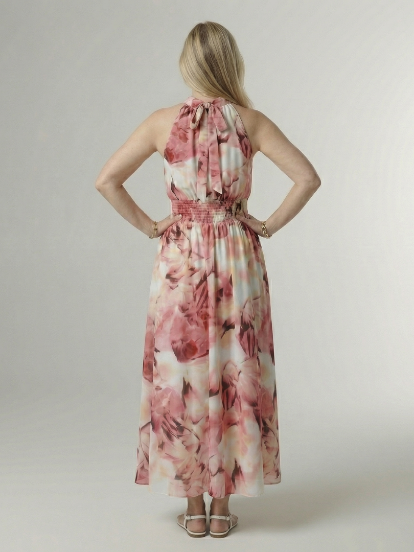 Ursuline | Robe Midi à Encolure Froncée