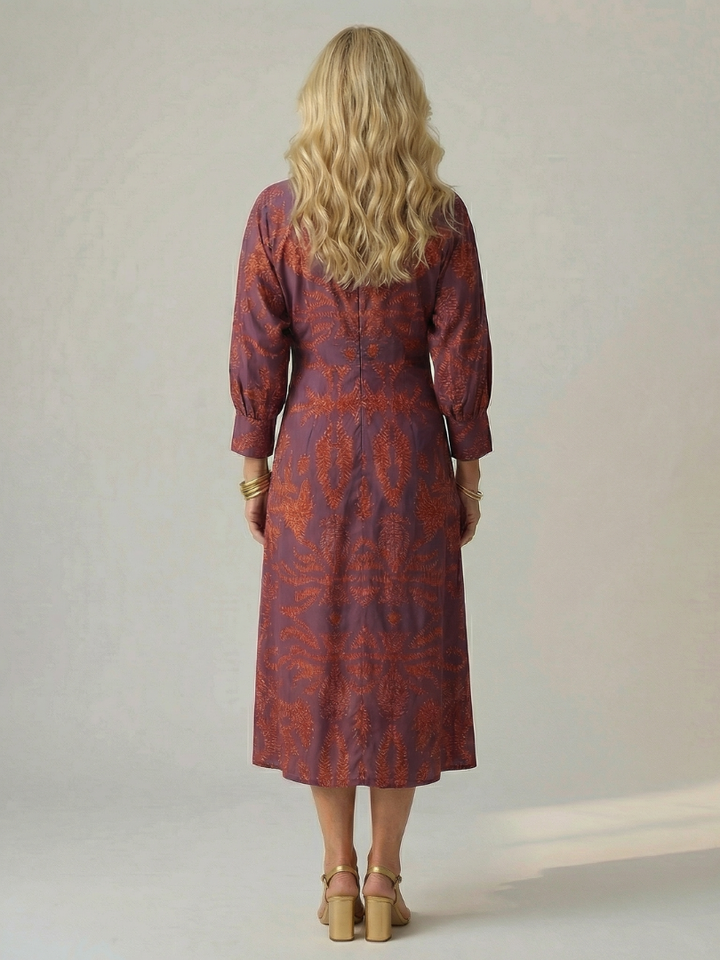 Aliette | Robe Midi Portefeuille Naturelle