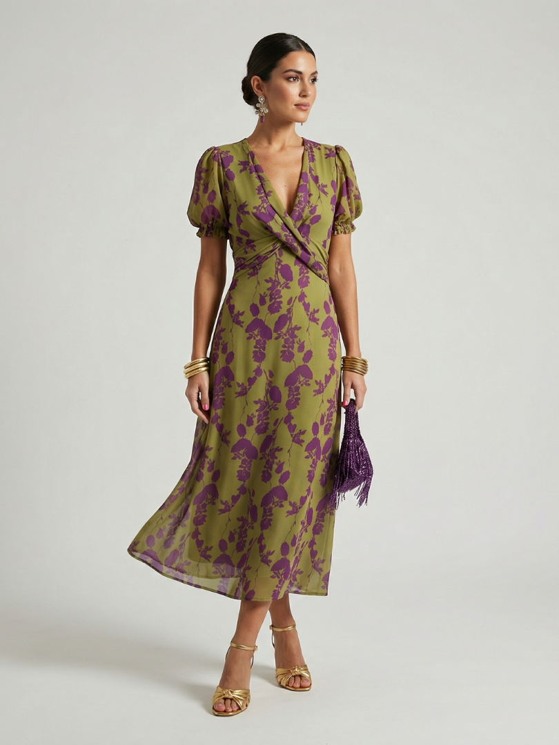 Toinette | Robe Midi Florale Détendue