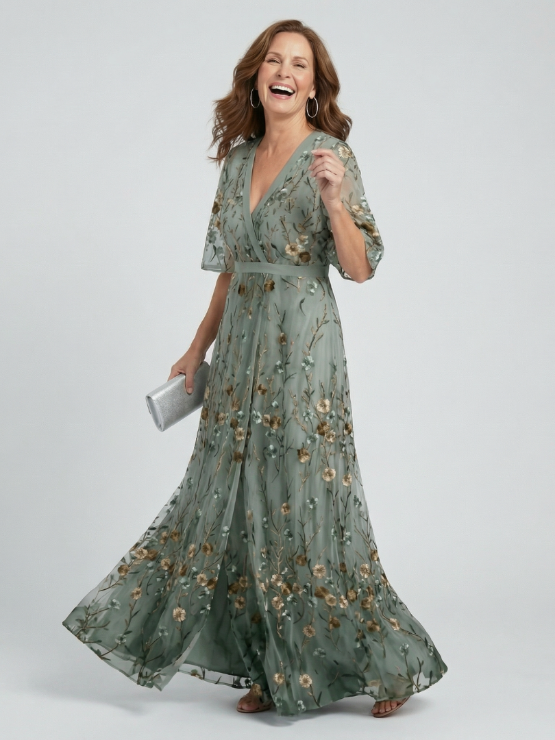 Gervaise | Robe Maxi Dos-Nu Fluide Fleurie