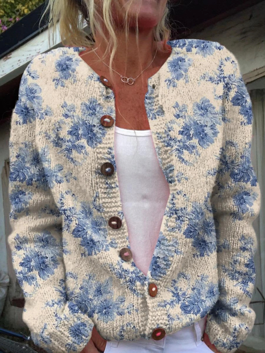 Céleste | Gilet Vintage en Maille