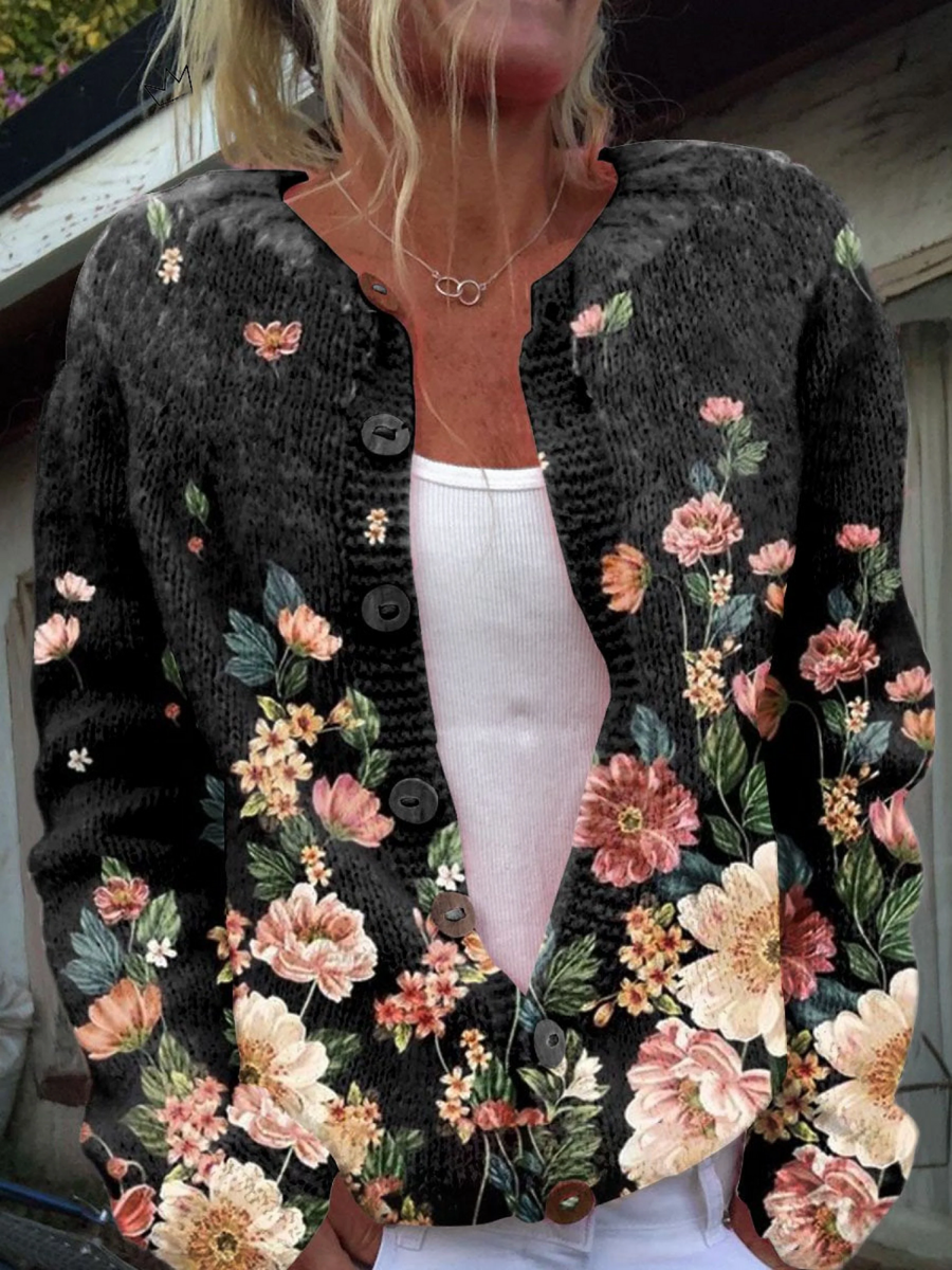 Fleur | Gilet Vintage à Imprimé Fleuri
