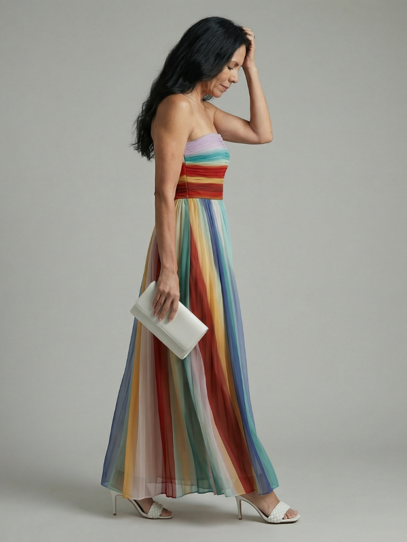 Léonarde | Robe Maxi à Rayures Légères