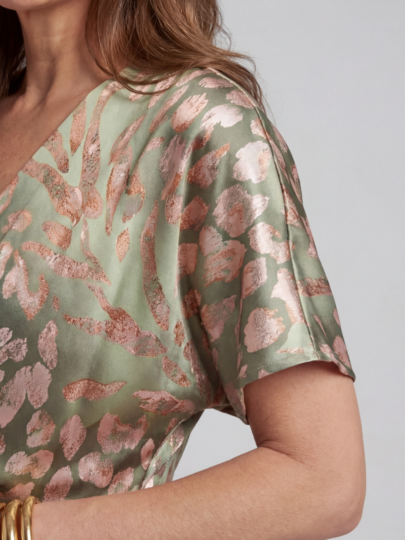 Jeanne | Robe Midi à Imprimé Abstrait