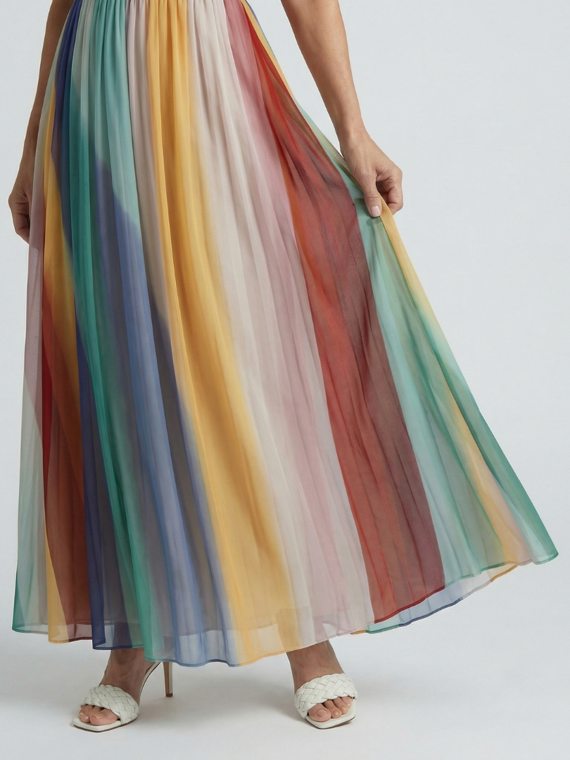 Léonarde | Robe Maxi à Rayures Légères