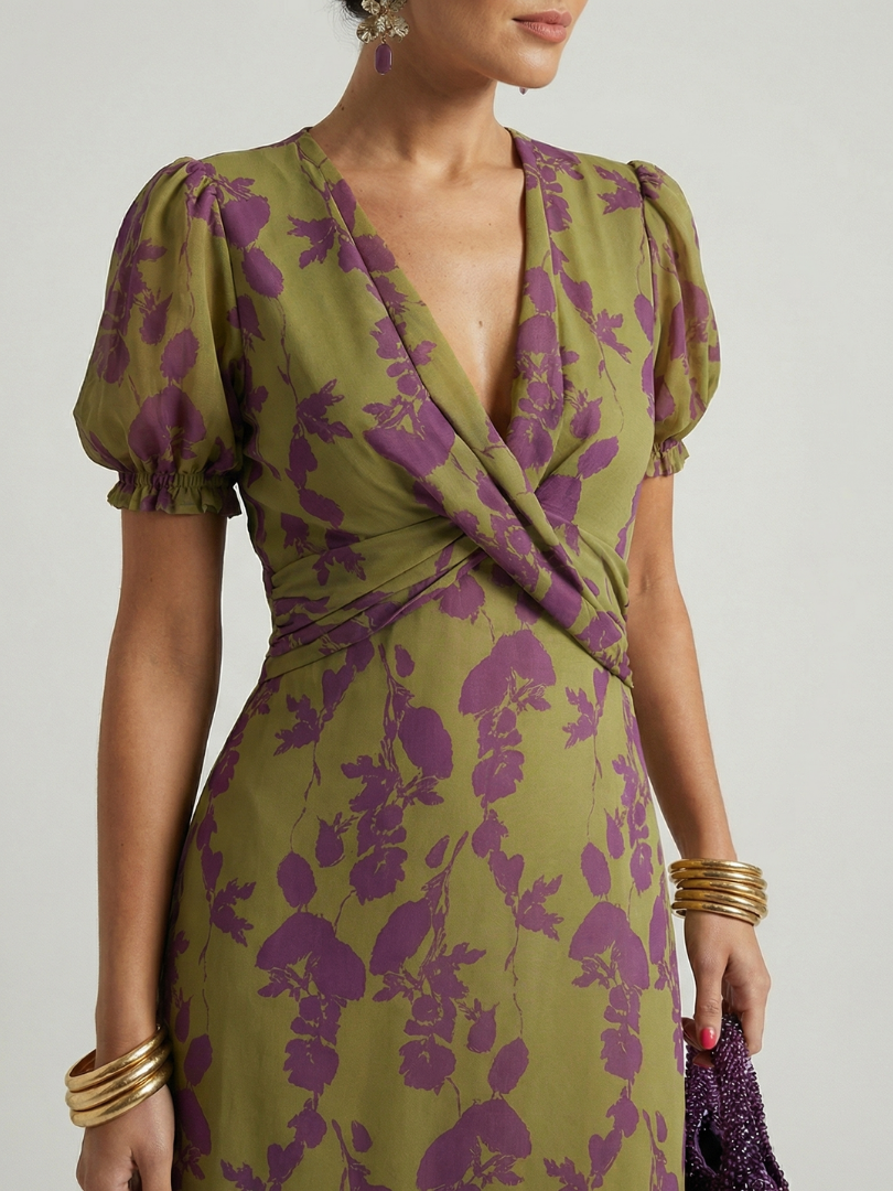 Toinette | Robe Midi Florale Détendue