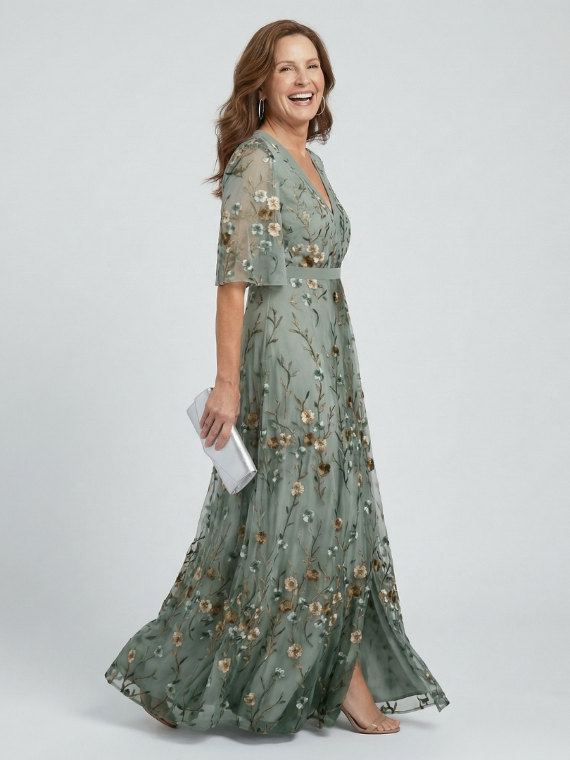 Gervaise | Robe Maxi Dos-Nu Fluide Fleurie