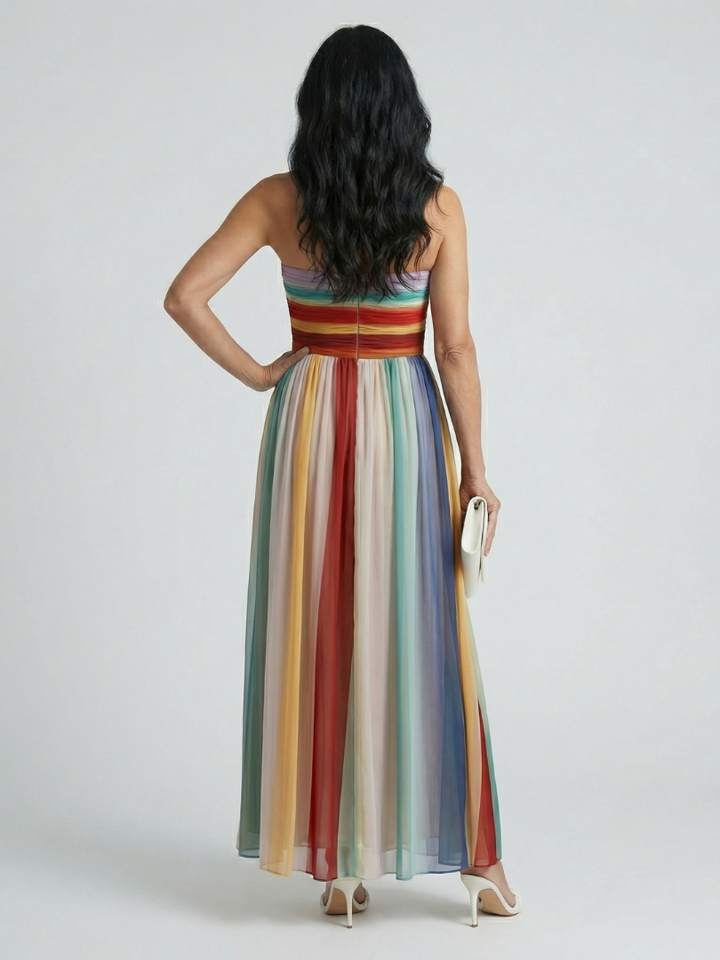 Léonarde | Robe Maxi à Rayures Légères