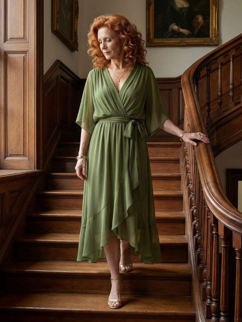 Yolaine | Robe Midi Drapée