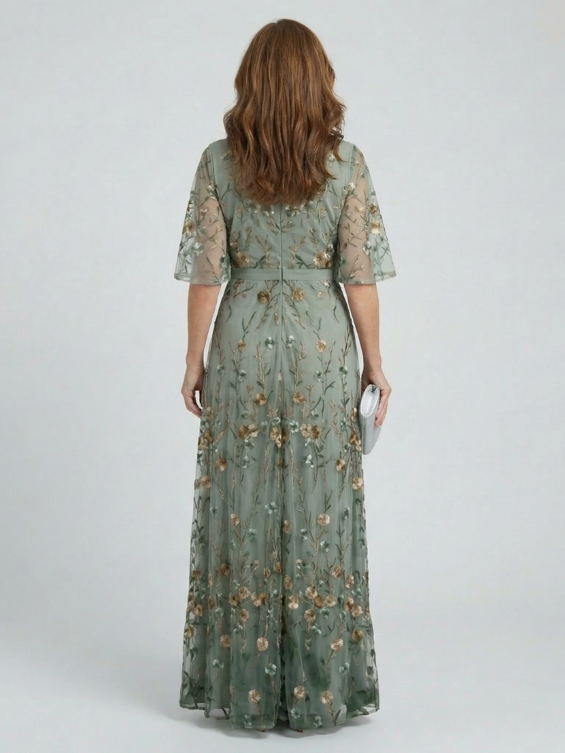 Gervaise | Robe Maxi Dos-Nu Fluide Fleurie