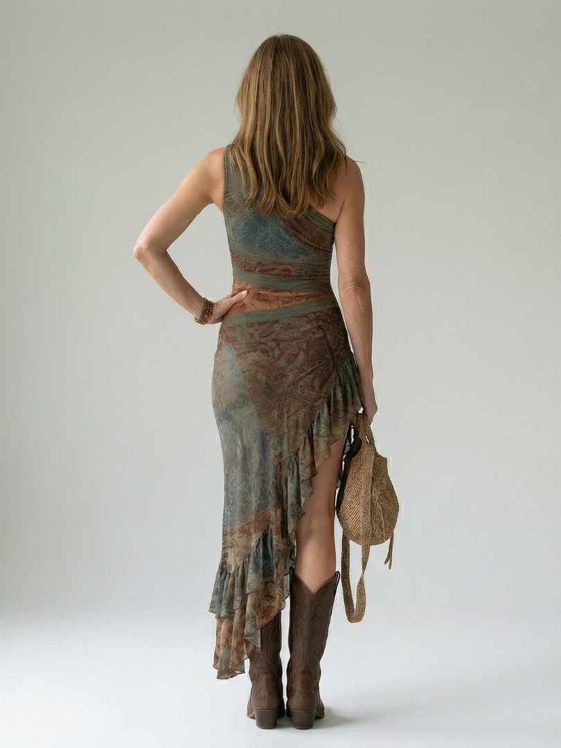 Adolphine | Robe Midi Drapée Sobre