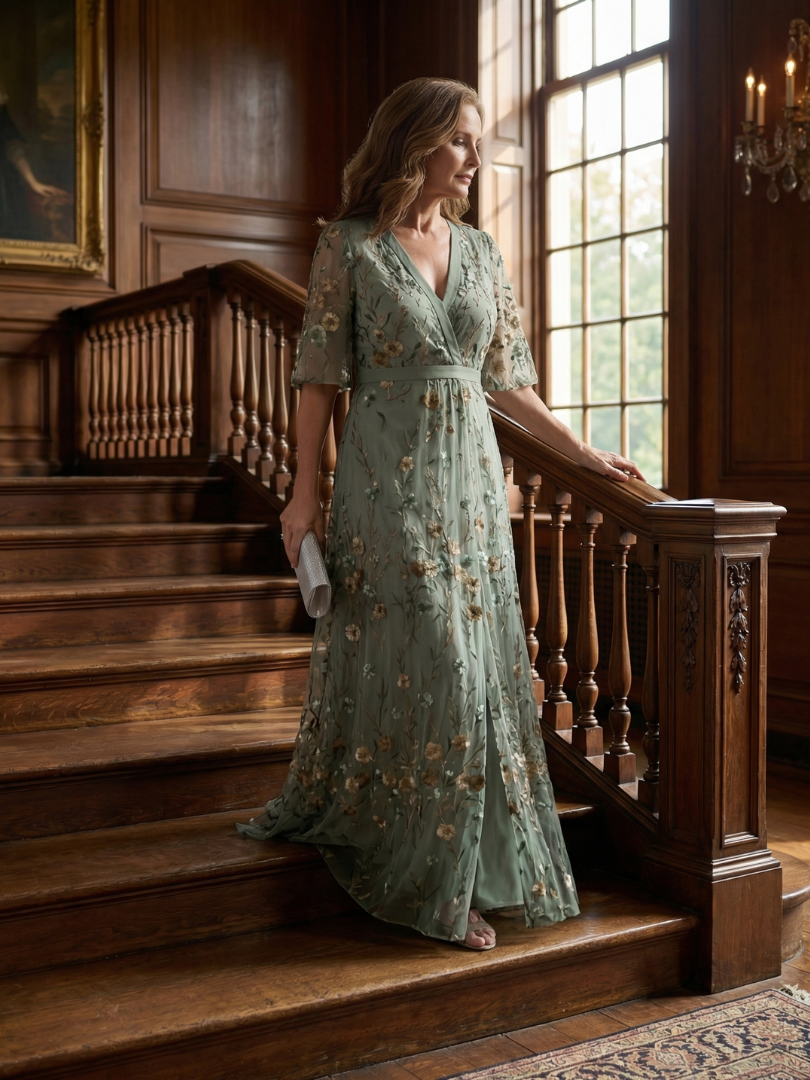 Gervaise | Robe Maxi Dos-Nu Fluide Fleurie