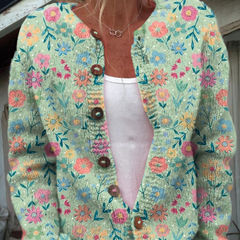 Olivia | Gilet Vintage Fleuri