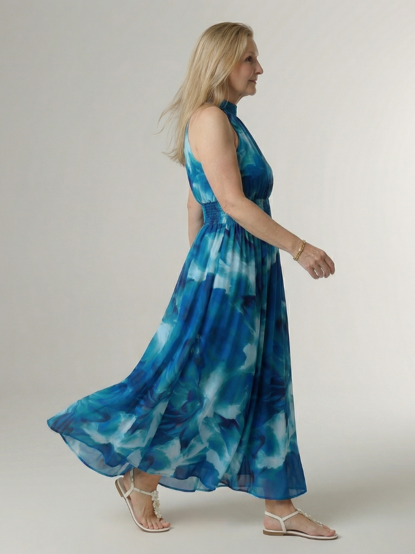 Ursuline | Robe Midi à Encolure Froncée