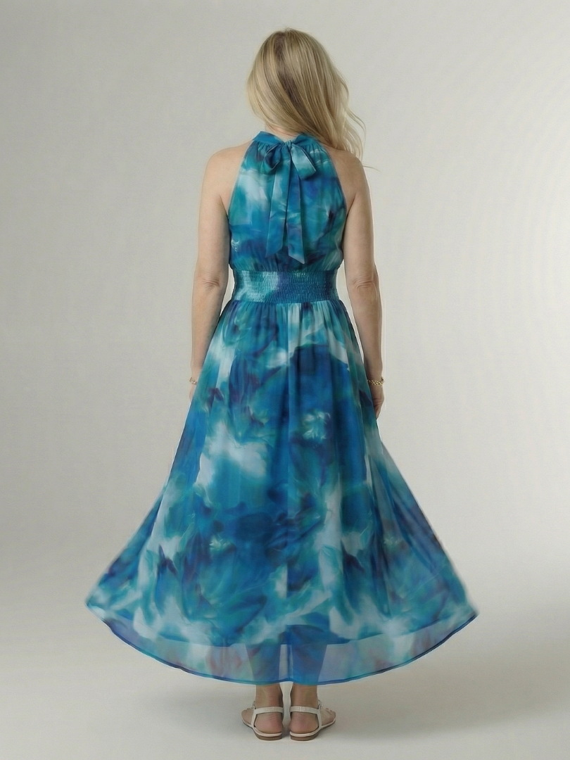 Ursuline | Robe Midi à Encolure Froncée