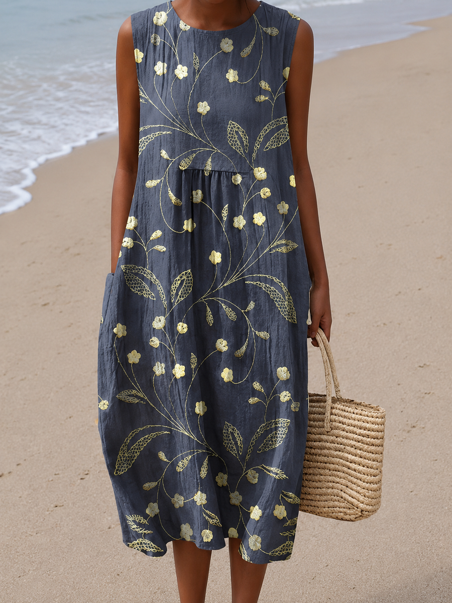 Nathalie | Robe Midi Fleurie