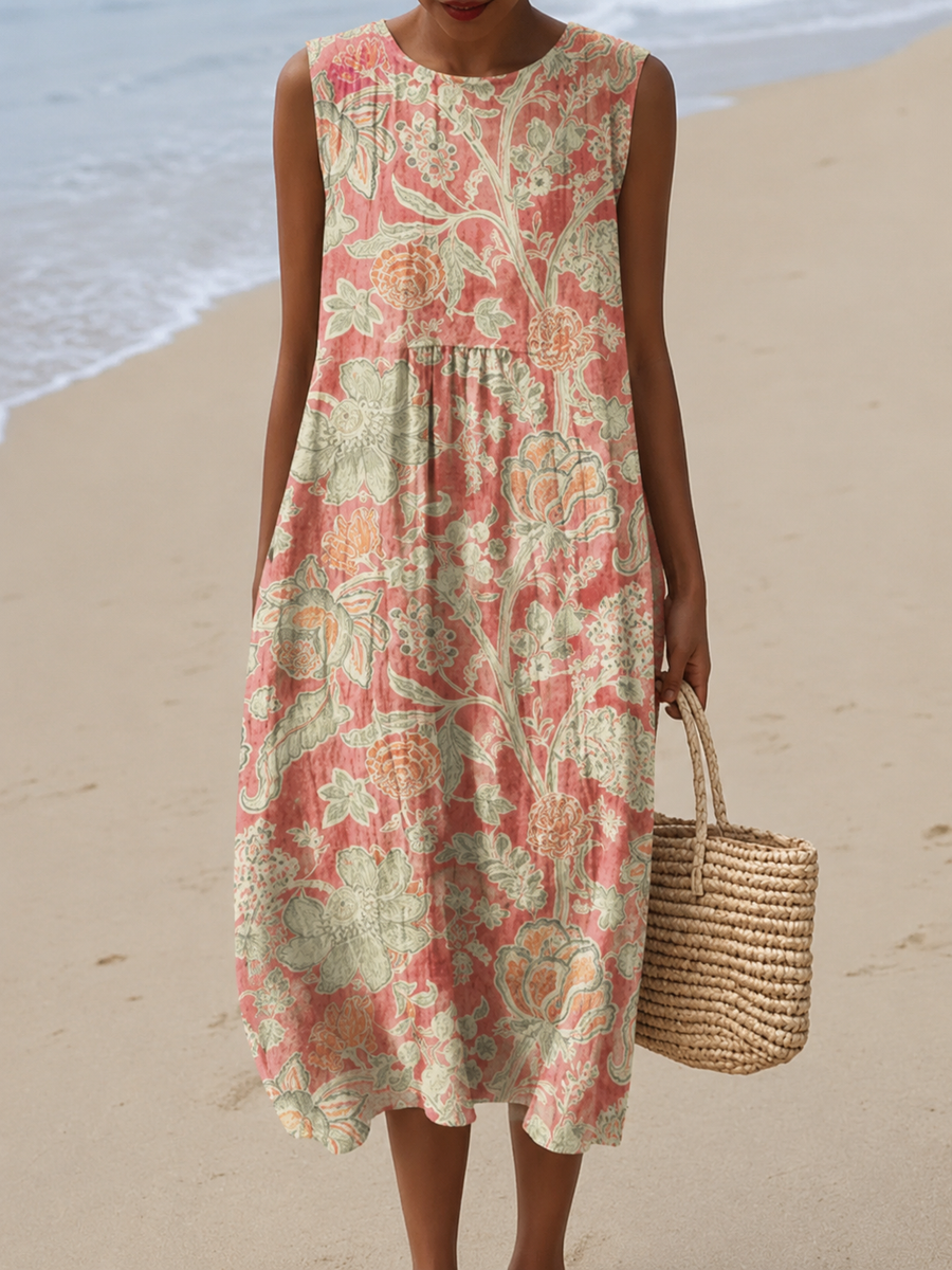Barbara | Robe Midi Fleurie