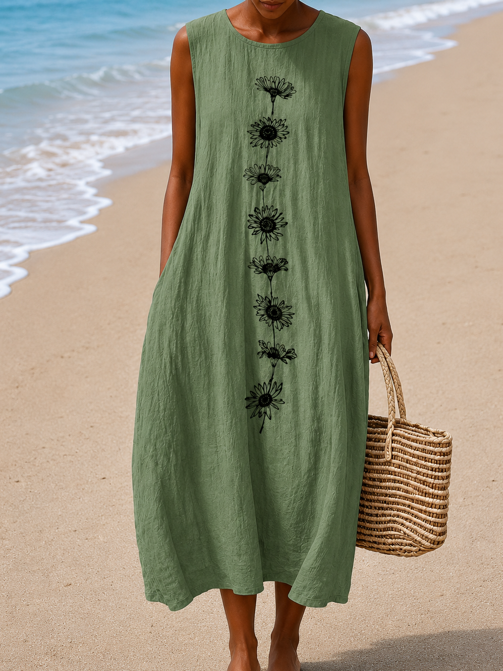 Claudette | Robe Décontractée Sans Manches