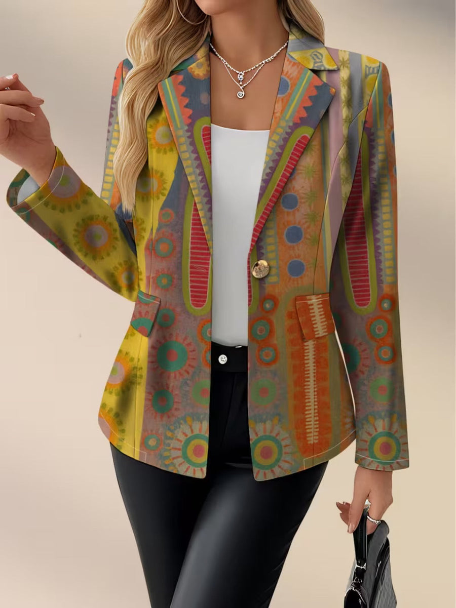 Faustine | Veste Blazer Médaillon Bohème