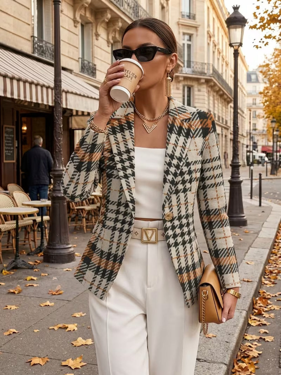 Sidonie | Veste Blazer Pied-de-Poule