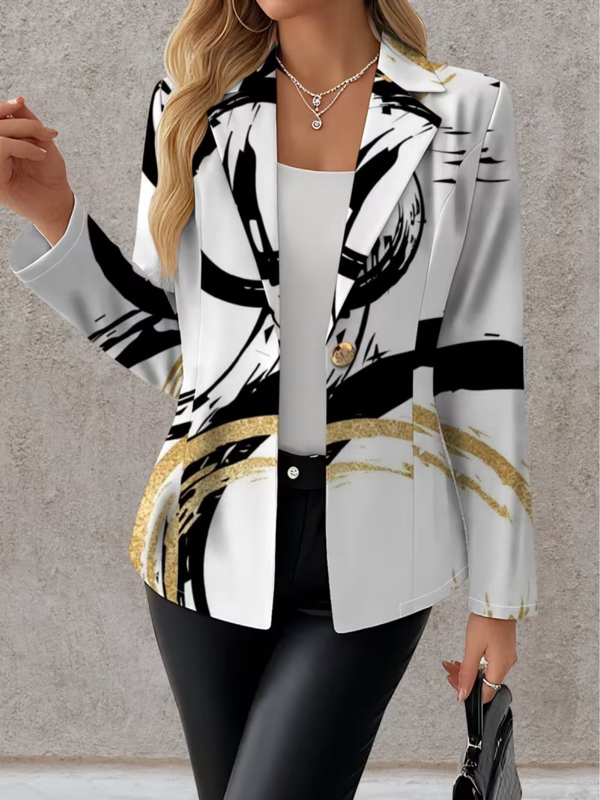 Noemine | Veste Blazer Imprimé Abstrait
